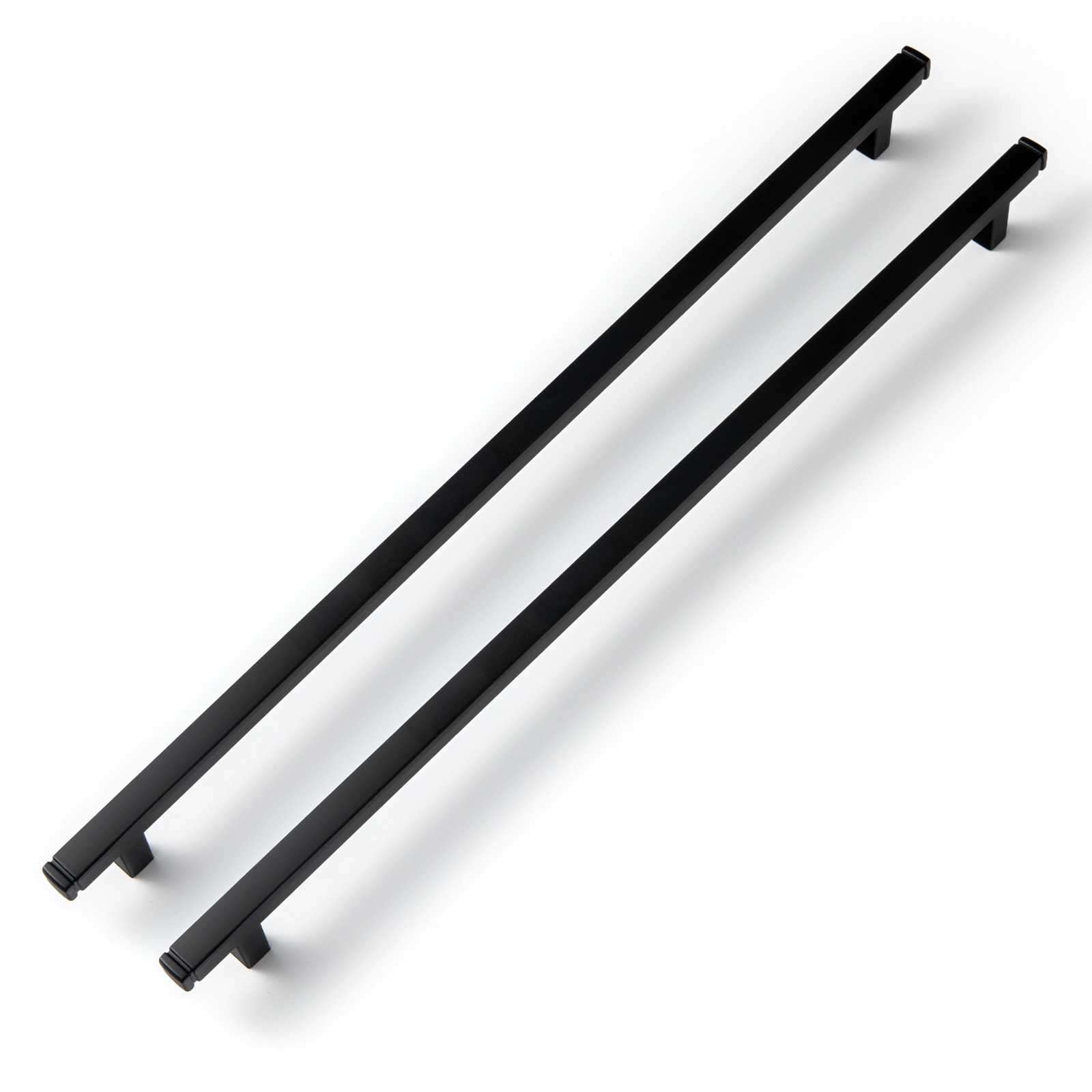 Miaokesen 1814B-320 12-5/8-in , 320mm Center to Center Matte Black Rectangular Bar 6 -Pack