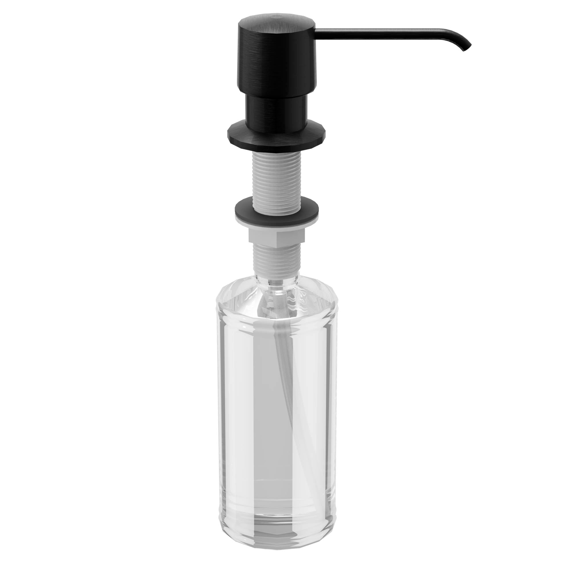 Karran SD25MB Matte Black 12-oz. Capacity Deck-mount Soap and Lotion Dispenser