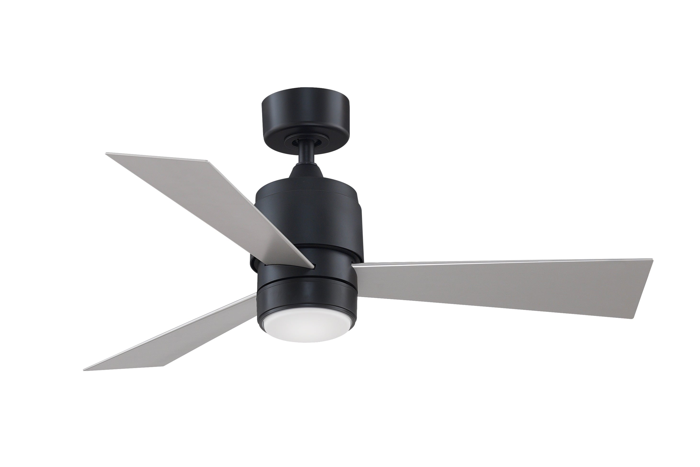 Fanimation FP4660BLW-44BNW-LK Zonix Wet Custom 44-in Black Integrated LED Indoor/Outdoor Propeller Ceiling Fan with Light and Remote (3-Blade)