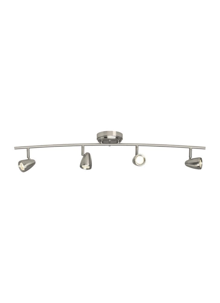 Brushed Nickel 4-Light LED Ceiling Track Fixture