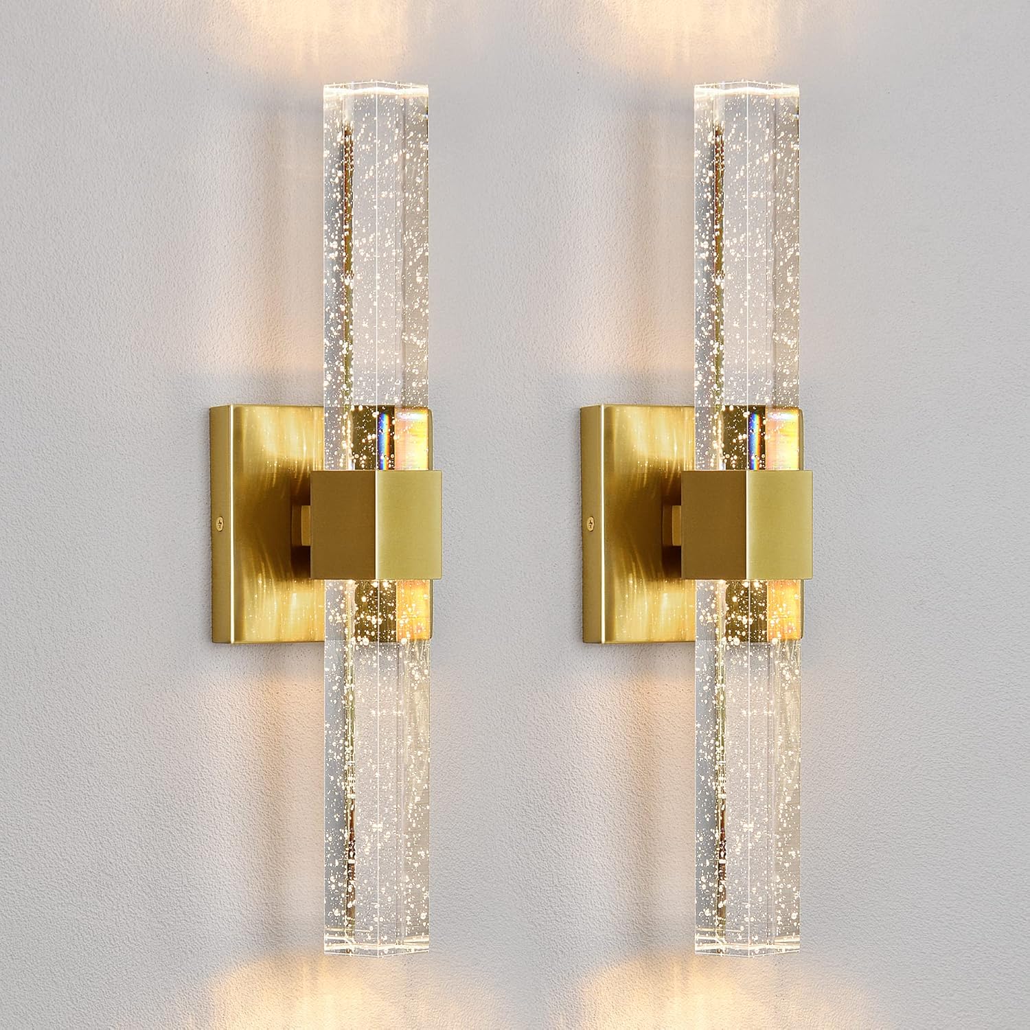 KAISITE Crystal LED Wallchiere Dimmable Wall Light (Set of 2)