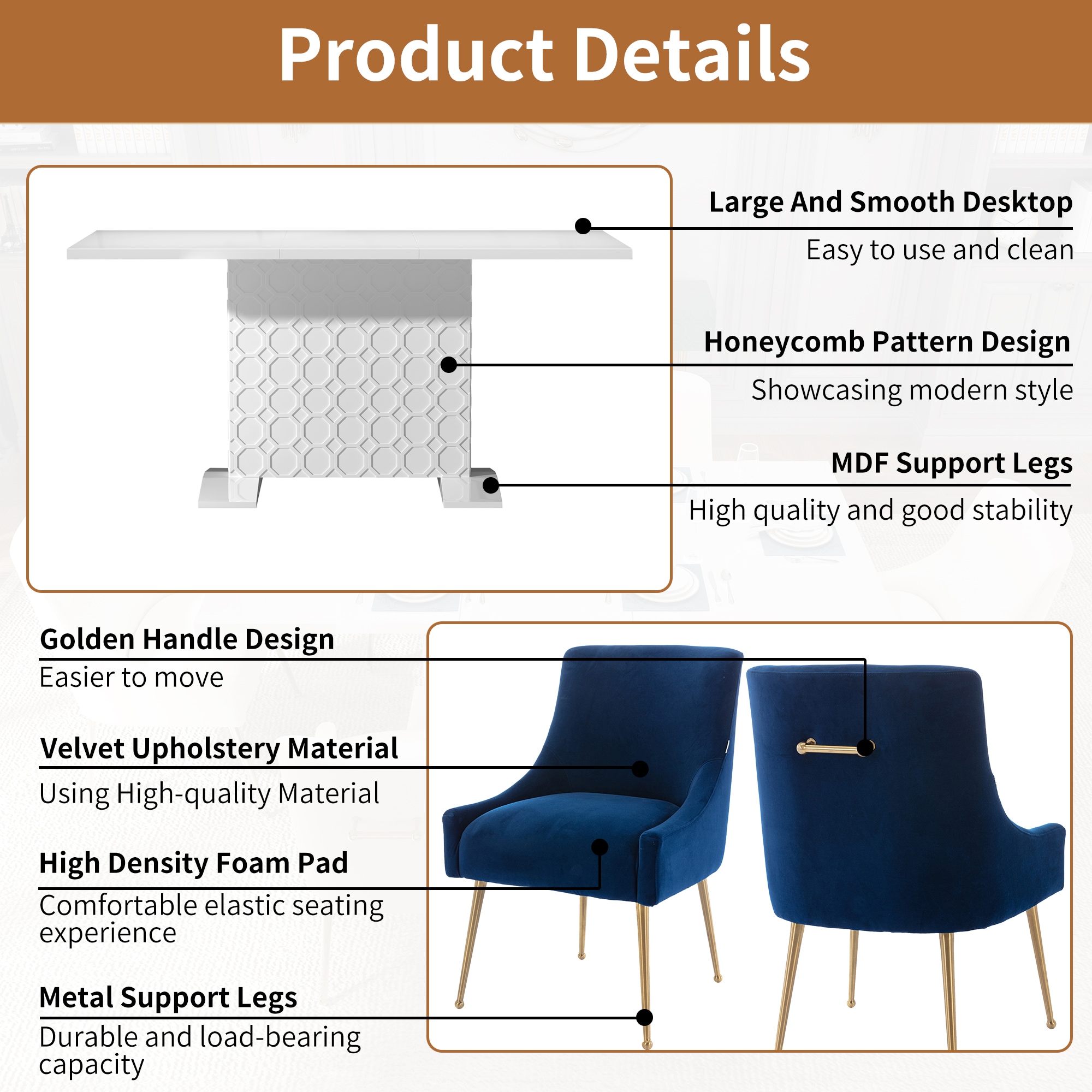 Clihome CL-ST1WH700NY Dining-Sets - View #10