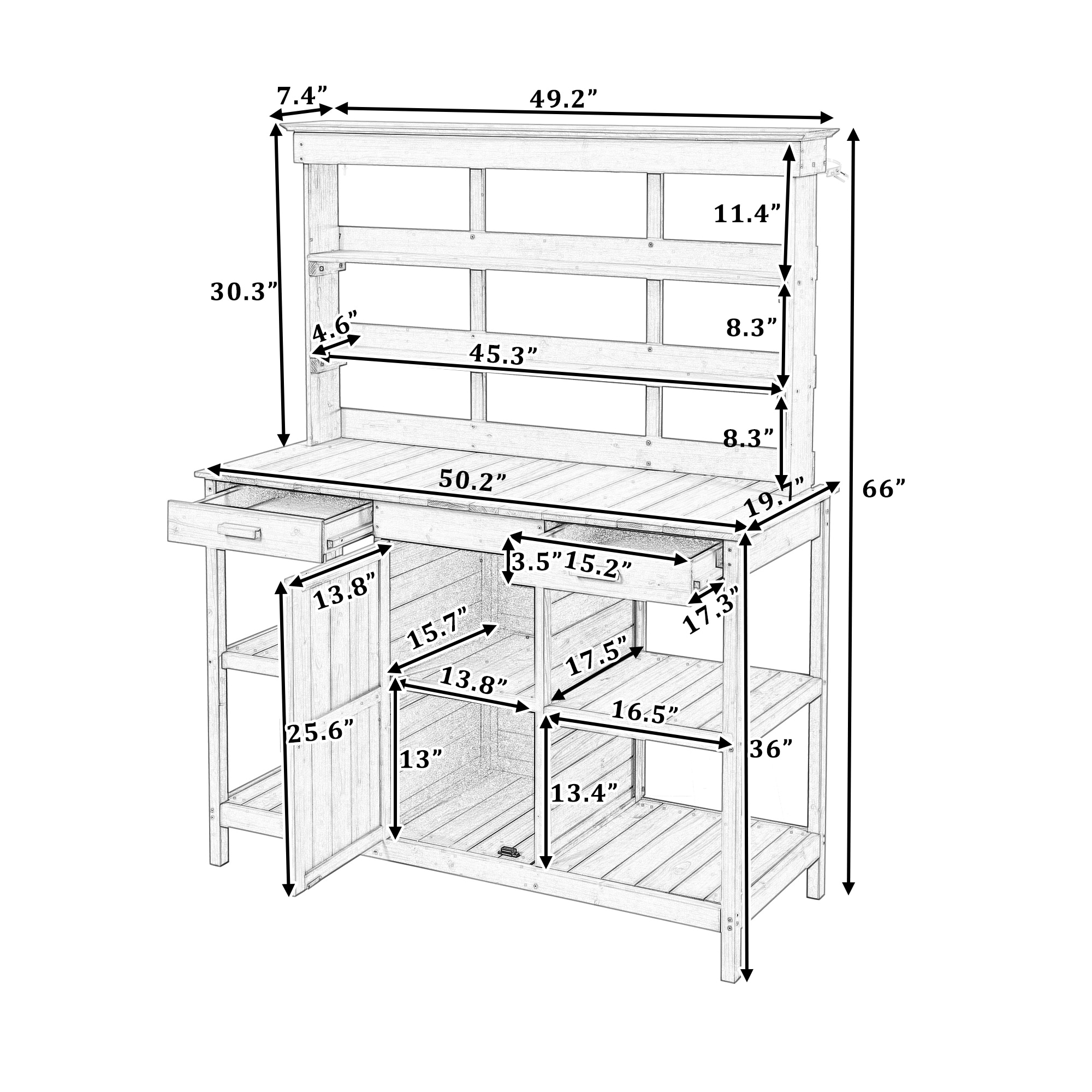 Clihome CL-TP21BW Potting-Benches - View #16