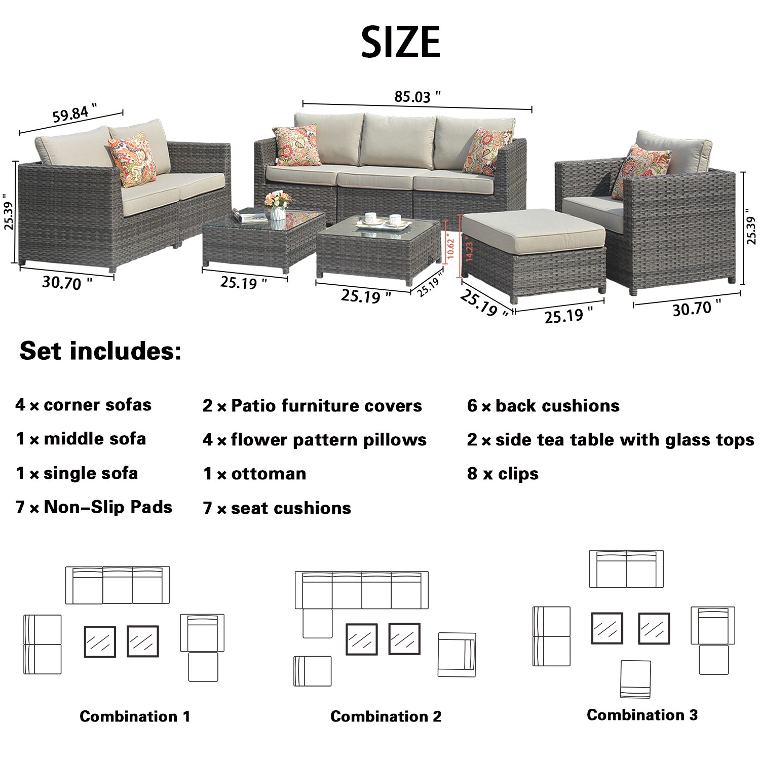 Ovios BLA600-9 Patio-Conversation-Sets - View #6