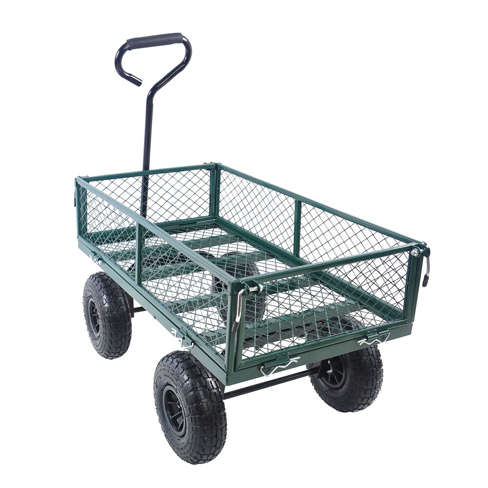 Runesay 3.2-cu ft Steel Folding Yard Cart in the Yard Carts department ...