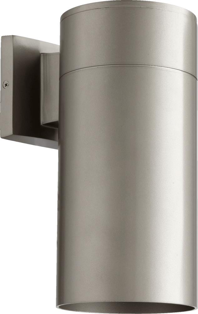 Cylinder 1-Light 12-in H Matte Gray Outdoor Wall Light | - Quorum International 721-3