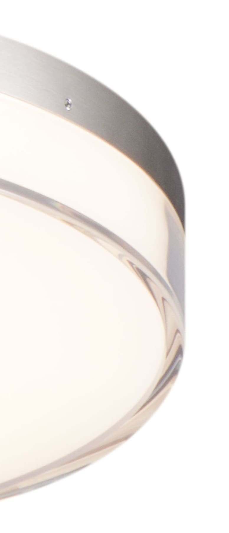 11-Inch Brushed Nickel LED Flush Mount Light with Acrylic Shade