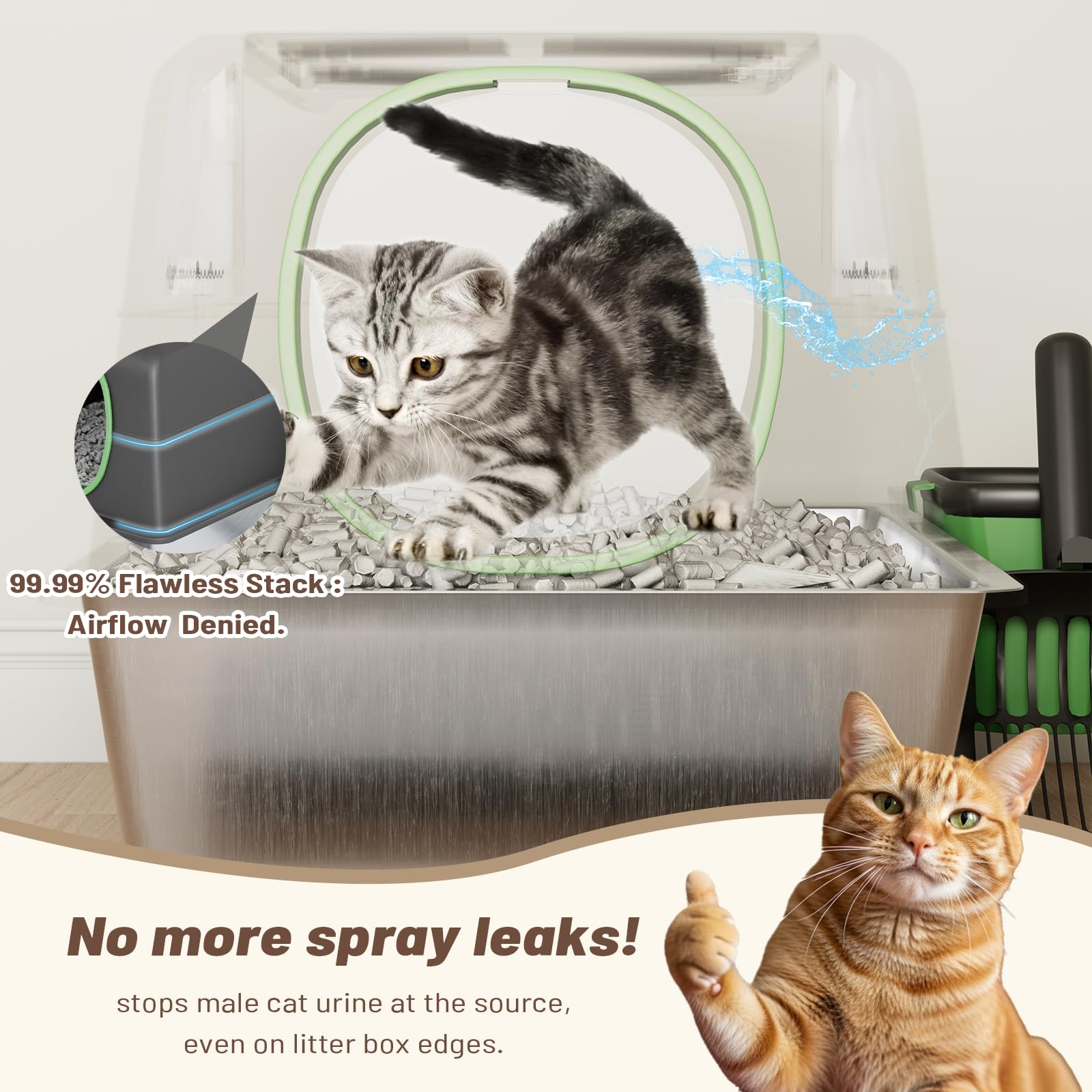 AECOJOY 13187BK-LS02 Cat-Litter-Box - View #2