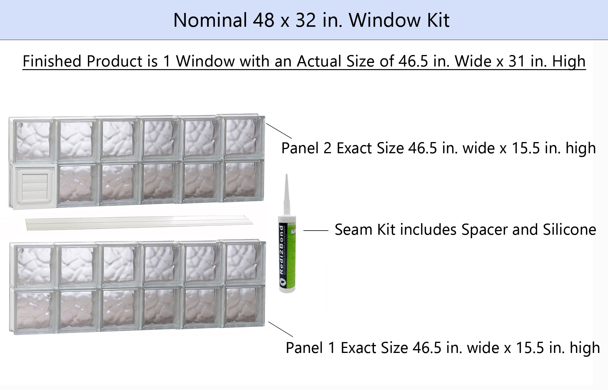 REDI2SET D4832DC Glass-Block-Windows - View #2