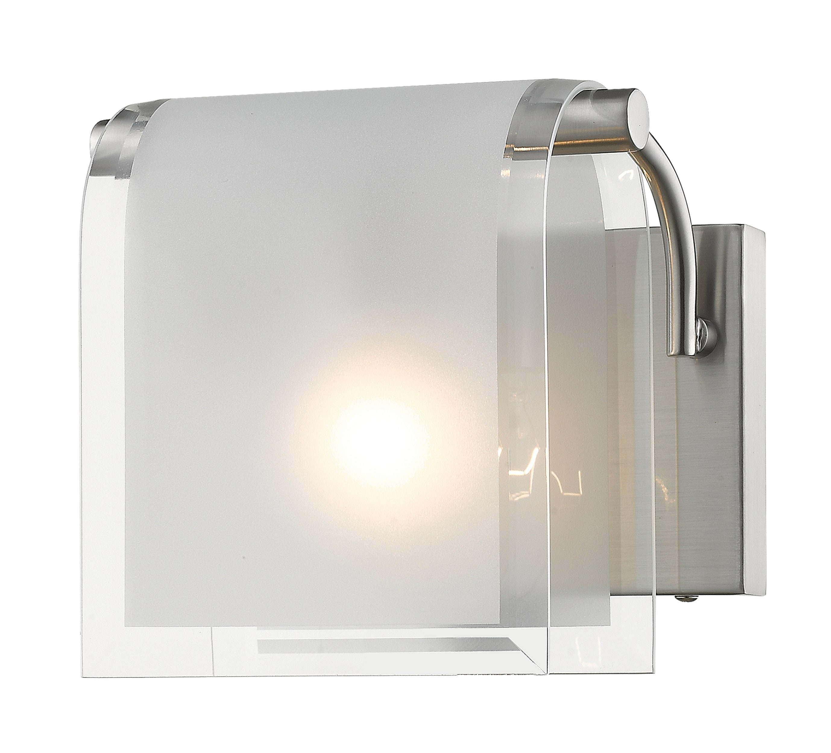 Z-Lite 169-1S-BN Zephyr 7.66-in W 1-Light Brushed Nickel Transitional Wall Sconce