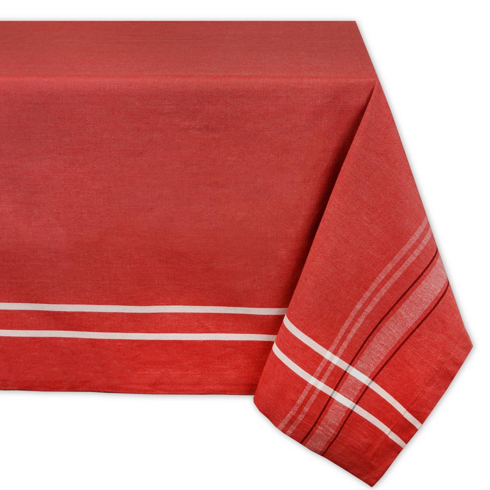 DII CAMZ36003 Chambray Red Tablecloth