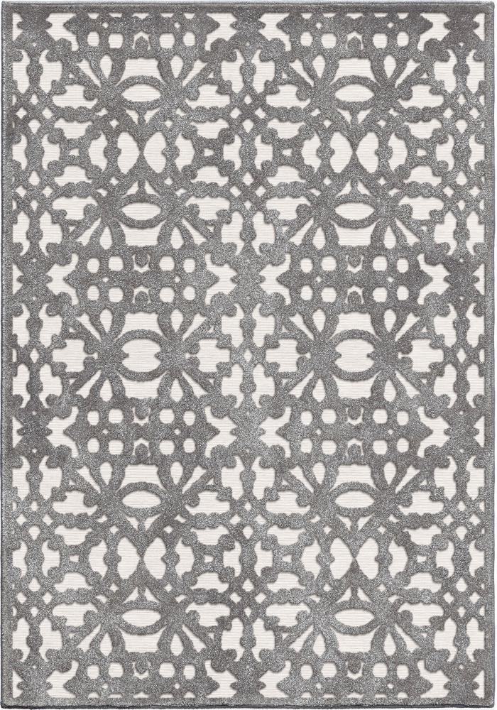 Orian Rugs Olenna 5 x 8 Gray Indoor/Outdoor Floral/Botanical Farmhouse ...