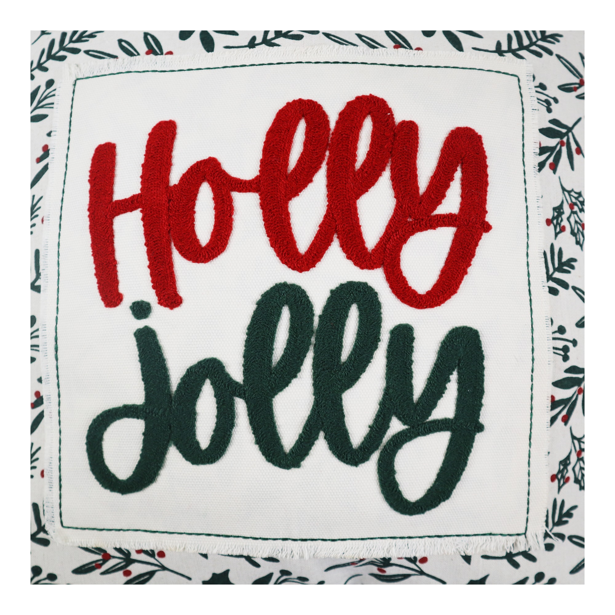 Holly Jolly Nutcracker 18x18 Throw Pillow