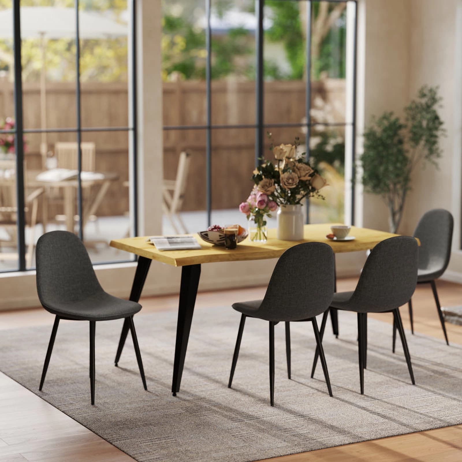 Homy Casa CHARLTON GREY Dining-Chairs - View #2