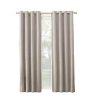 84-in Stone Blackout Thermal Lined Grommet Single Curtain Panel