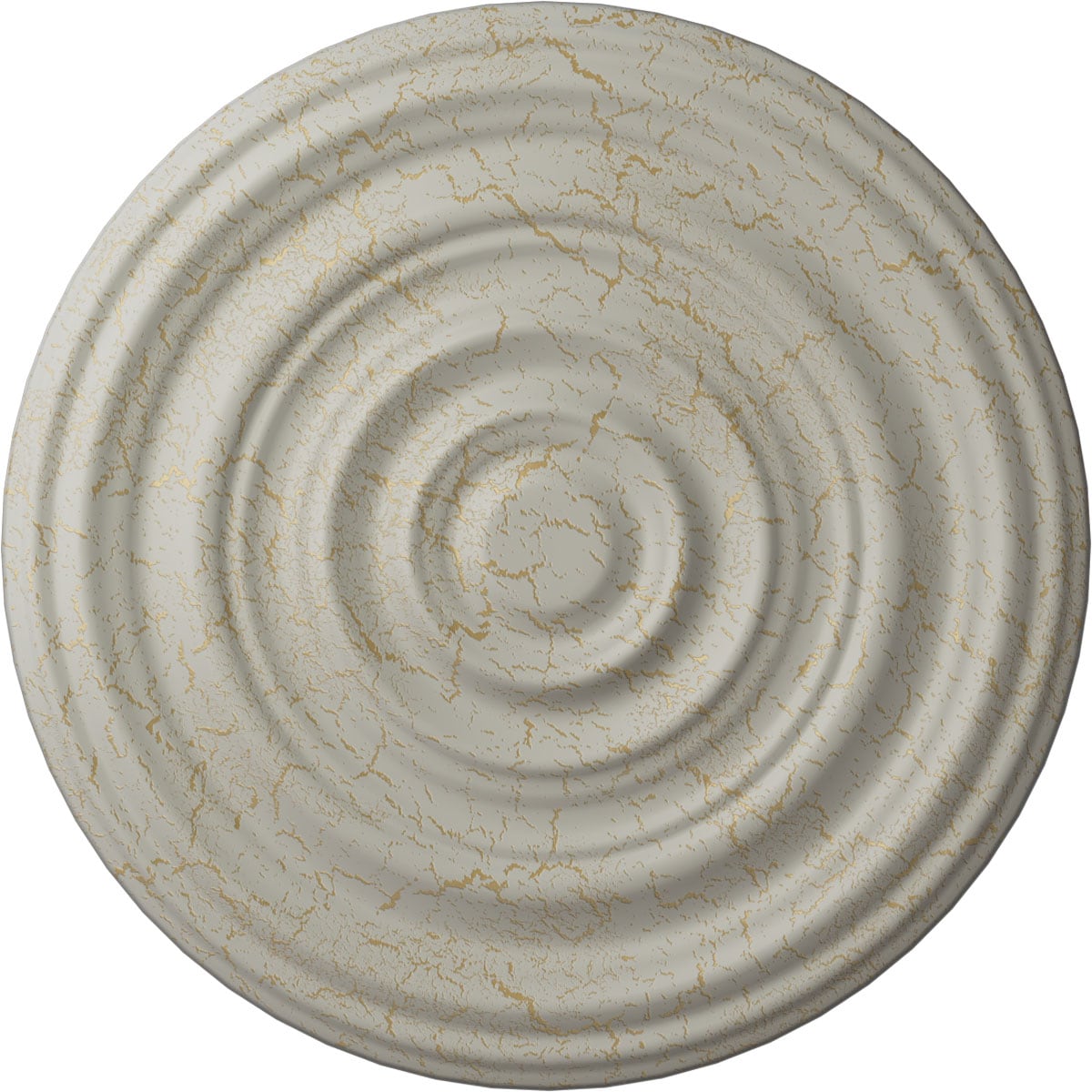 Ekena Millwork CM29CAPCC Carton Smooth 29.125-in W x 29.125-in L Painted Pot Of Cream Crackle Polyurethane Whole Ceiling Medallion