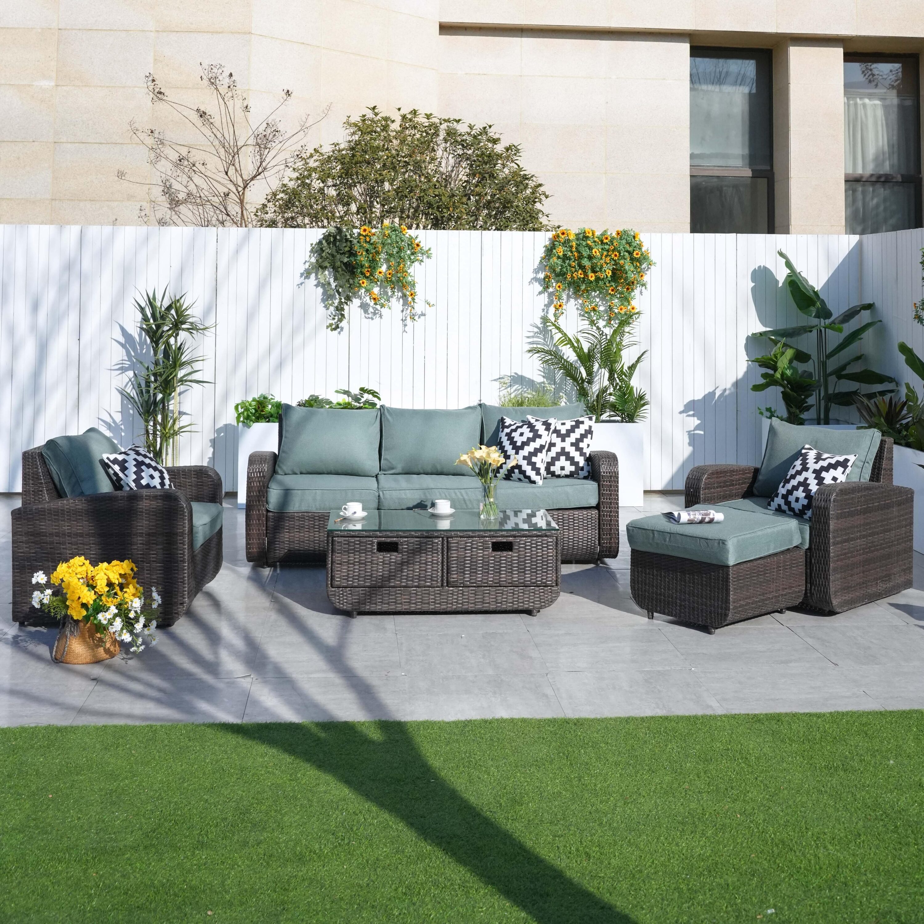 Direct Wicker DWS-1515BR-CE Patio-Conversation-Sets - View #7