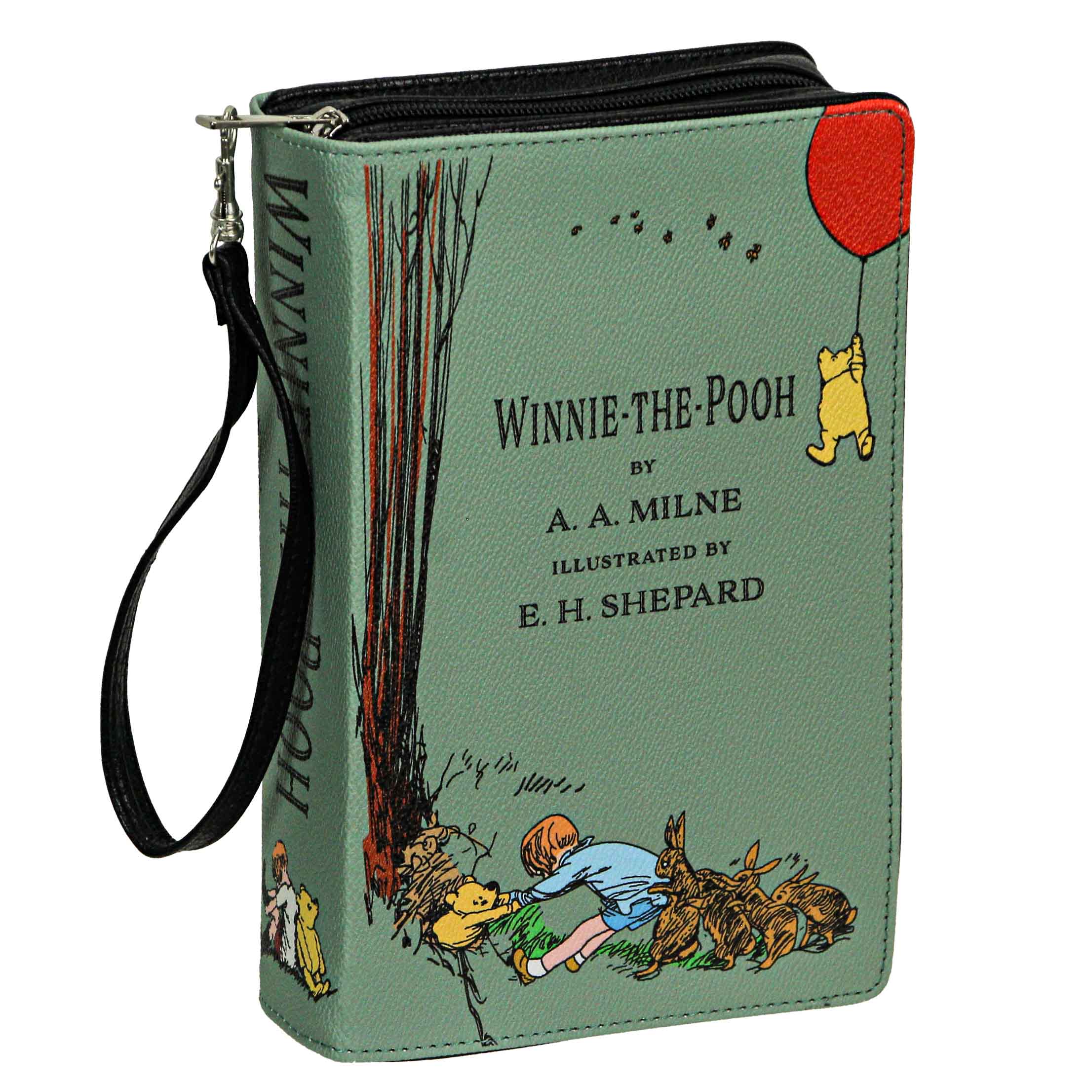Things2Die4 Green Pooh Book Handbag Clutch - Crossbody Bag - A.A. Milne
