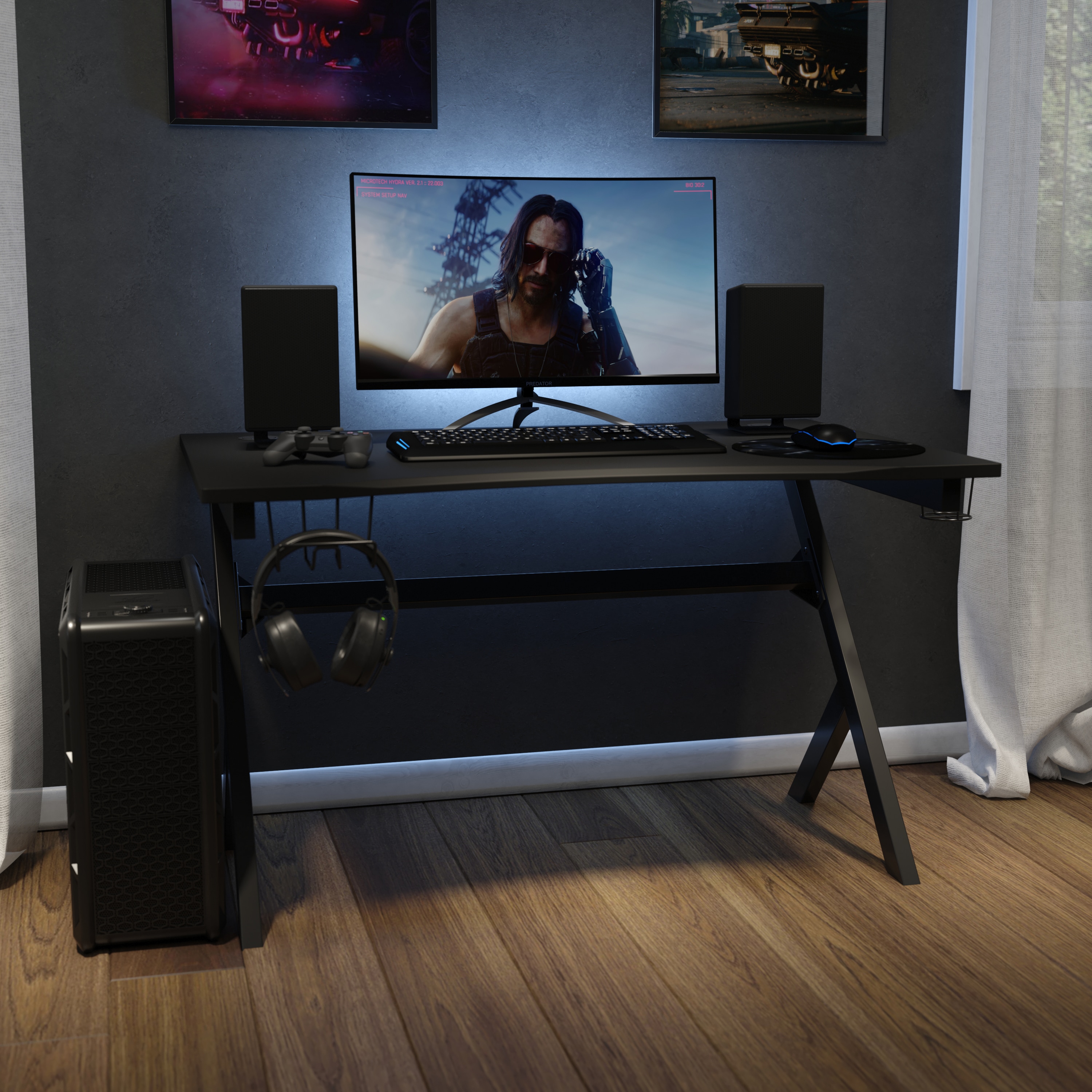 Matte black deals gaming desk