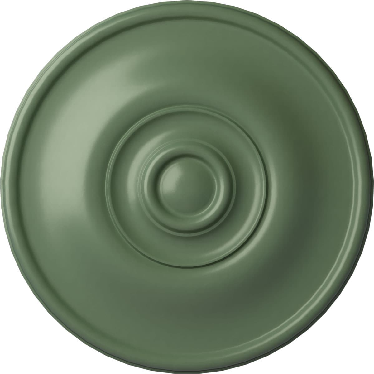Ekena Millwork CM12JEAGF Jefferson 11.75-in W x 11.75-in L Painted Athenian Green Polyurethane Whole Ceiling Medallion