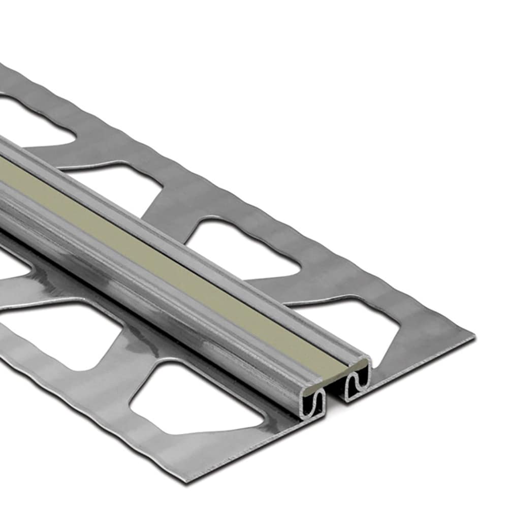 Schluter Systems EKSB60G Dilex-EKSB 0.25-in W x 98.5-in L Grey Steel Movement joint Tile Edge Trim