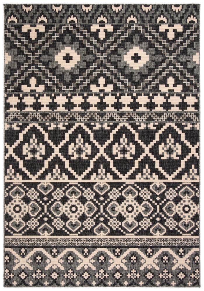 Transitional Easy-Care 8' x 10' Grey/Beige Synthetic Area Rug