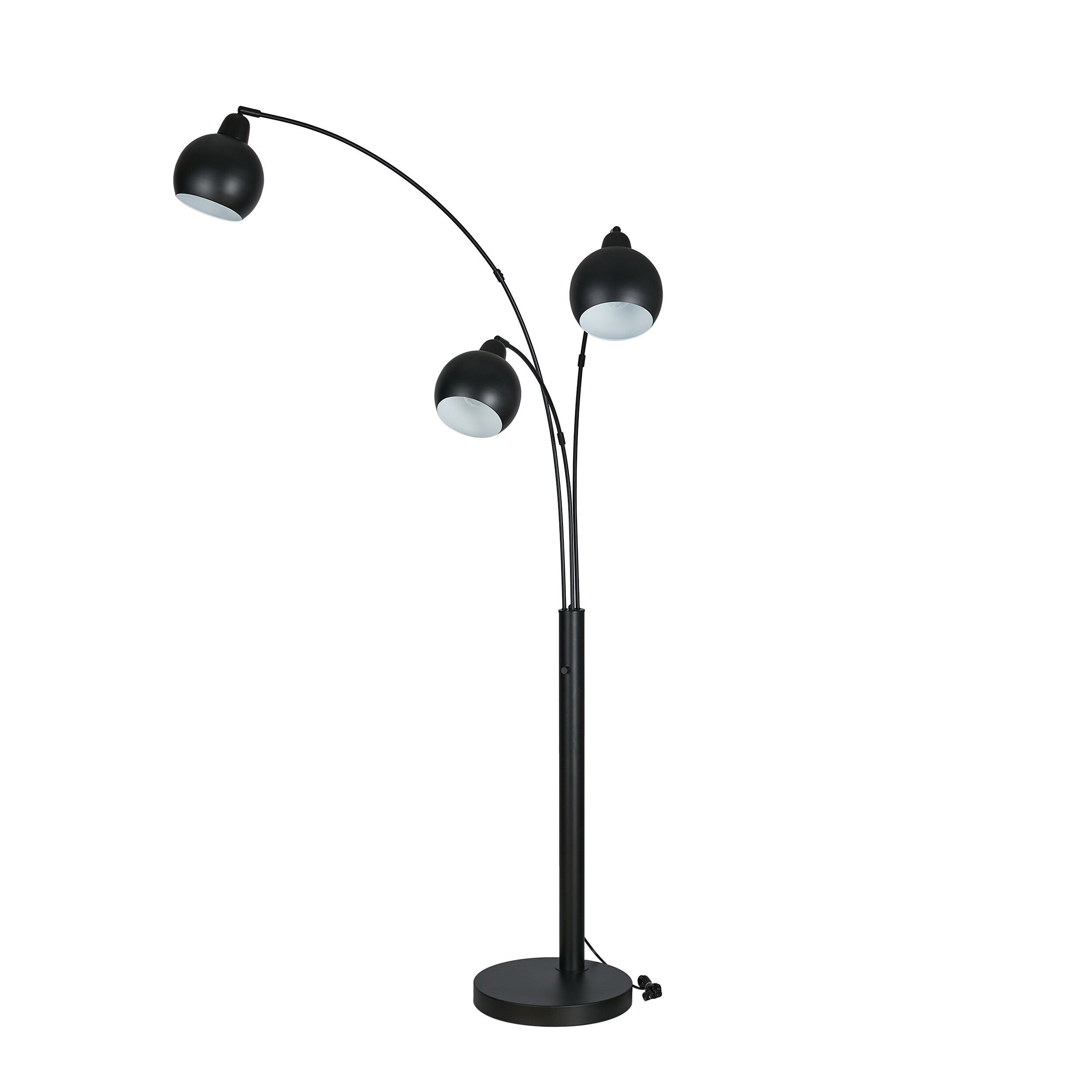 allen + roth 79-in Matte Black Multi-head Floor Lamp in the Floor