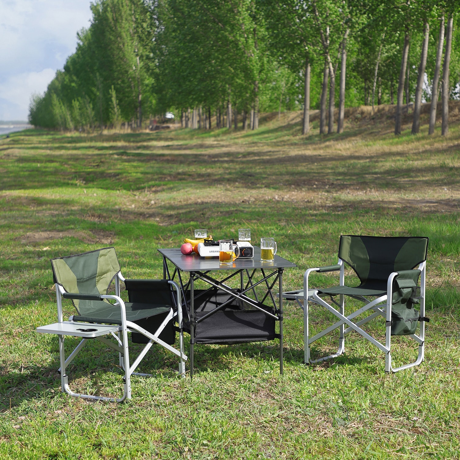 Portable folding table and deals chair set