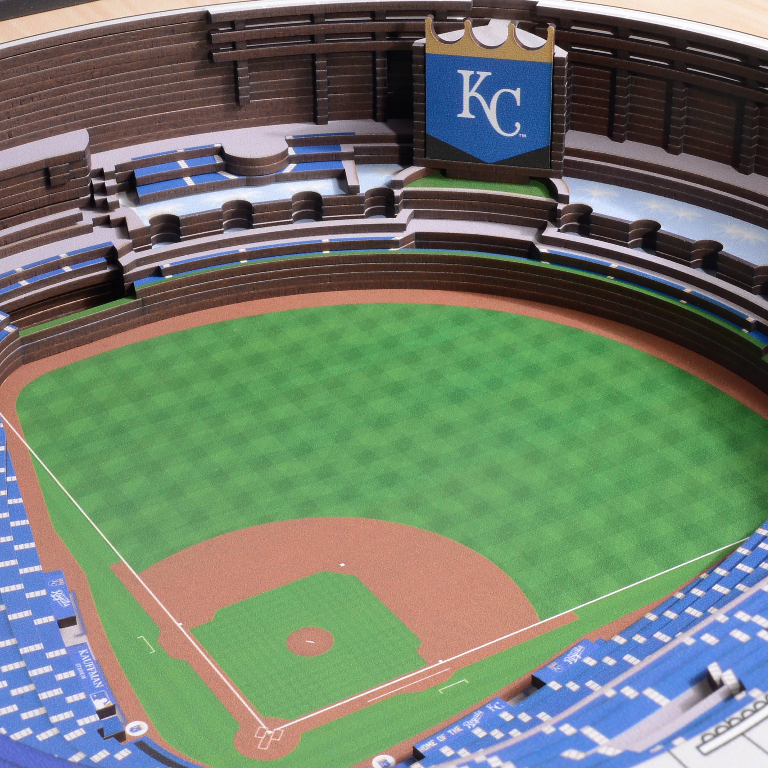 Kansas City Royals Kauffman Stadium Maple Laser-cut and 