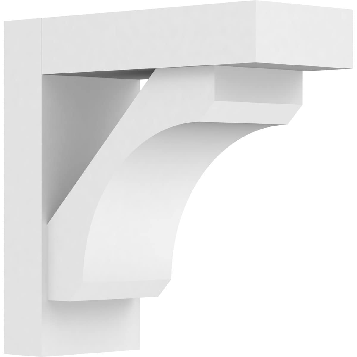 Ekena Millwork BKTP05X12X12LEC05 Standard Legacy 5-in x 12-in x 12-in White PVC Standard bracket