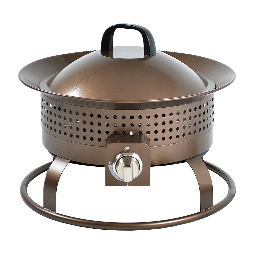 Bond Bond Signature 18.5-in W 54000-BTU Bronze Portable Steel Propane Gas  Fire Pit in the Gas Fire Pits department at