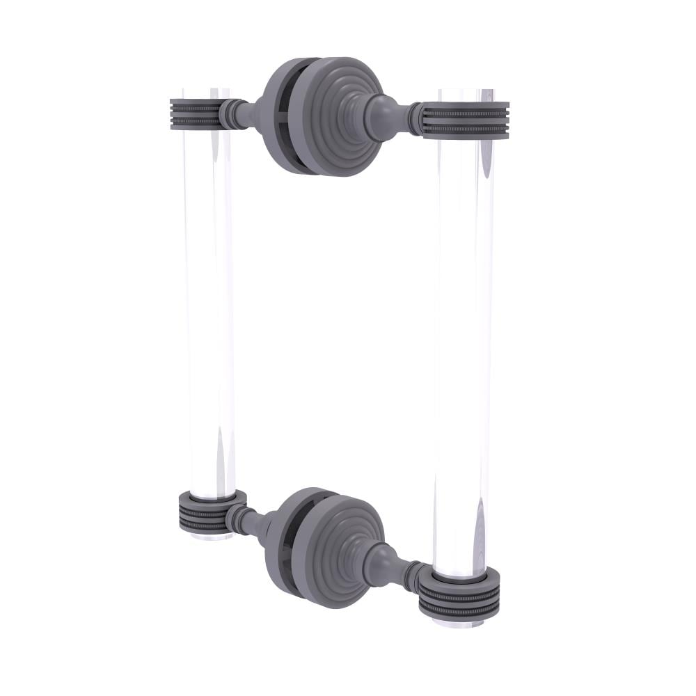 Allied Brass PG-406D-8BB-GYM Gray 8-Inches Hinged shower door Handle