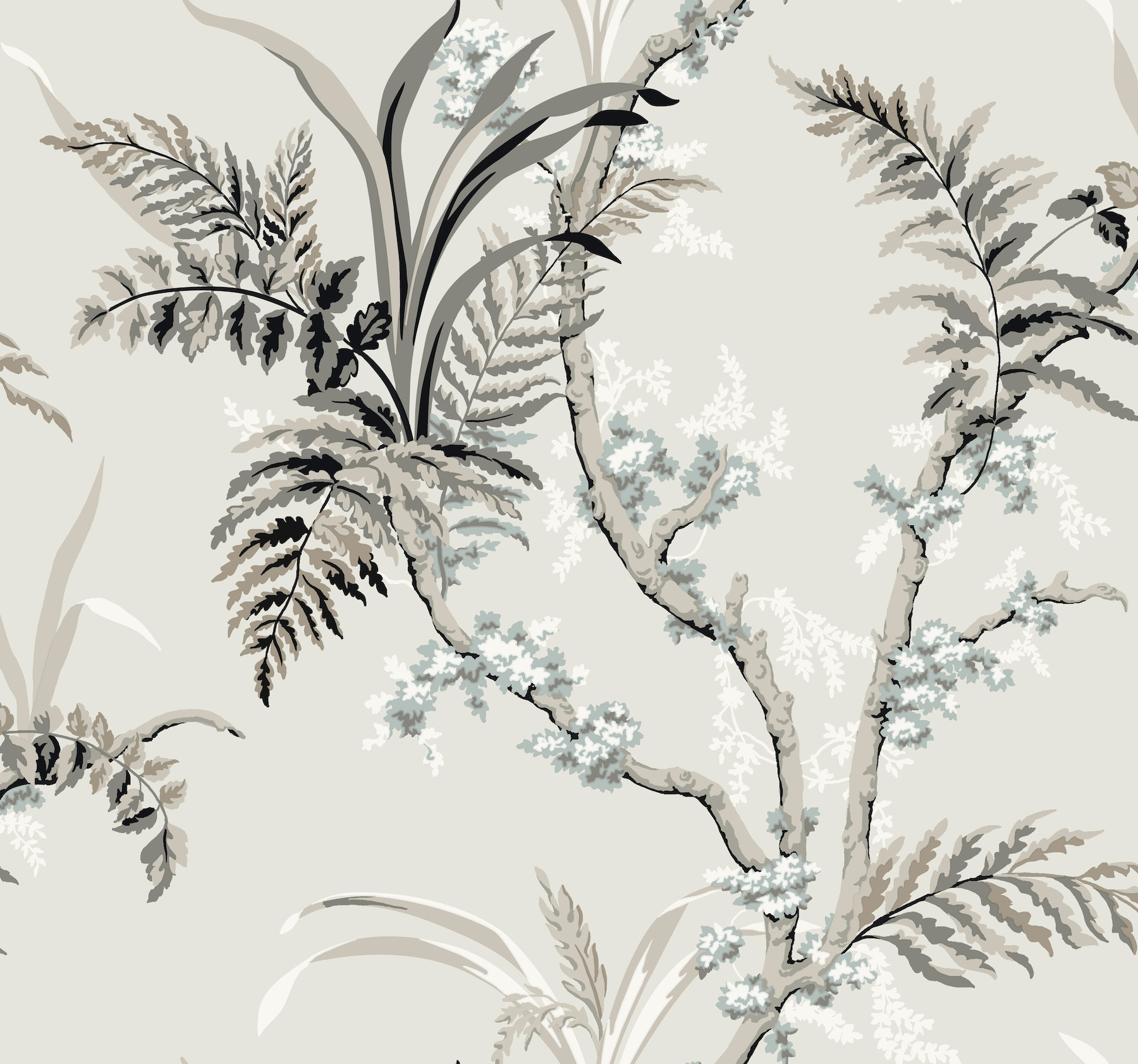 York Wallcoverings GR5995 Grandmillennial 60.8-Sq. Feet Neutral Non-woven Ivy/Vines Prepasted Water Activated Paste Wallpaper