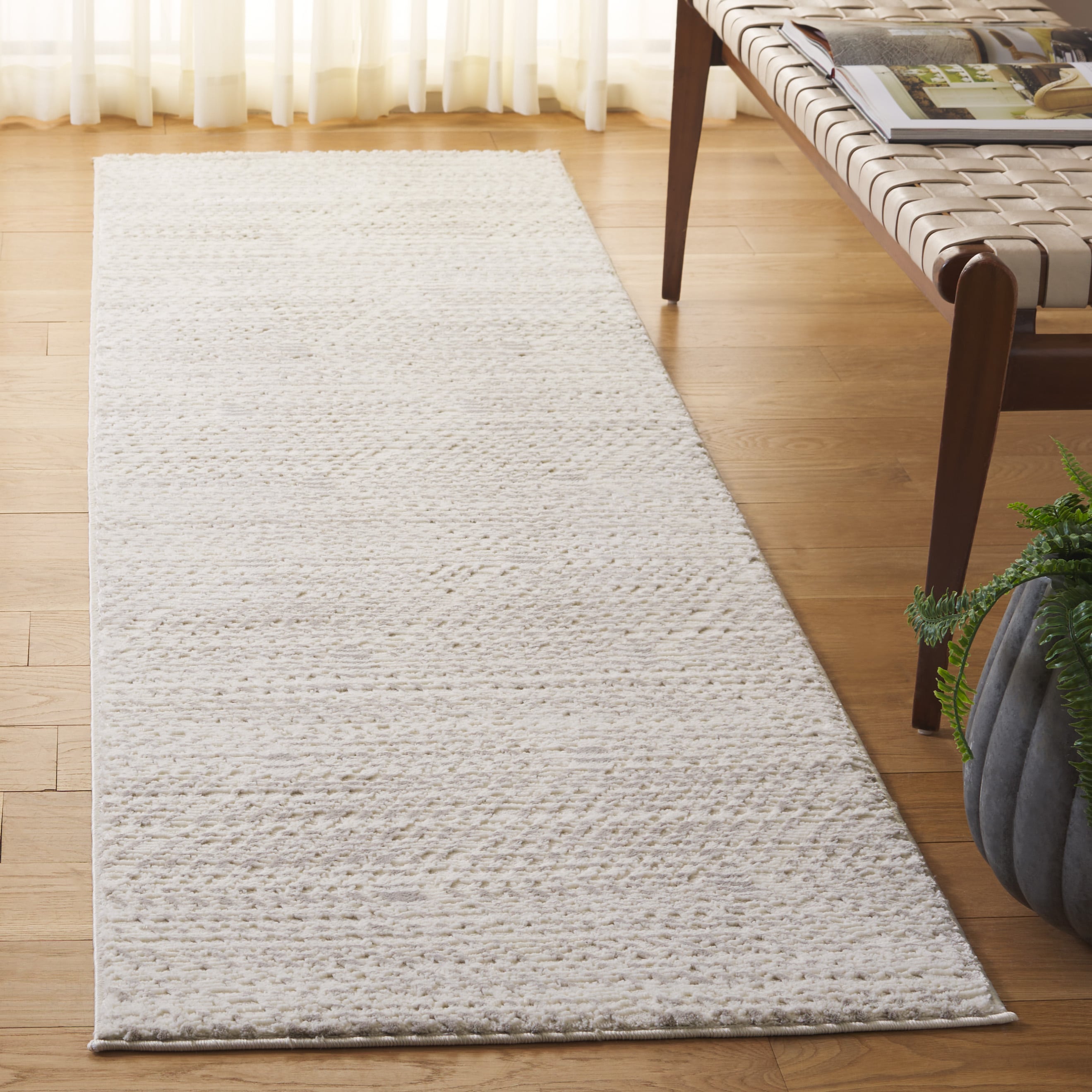 Revive 120A Ivory/Grey 2 x 8 Rectangular Runner rug