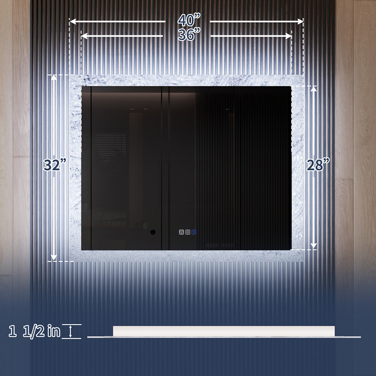 Bayfeve BFXB-14B4032-MIR Framed-Bath-Mirrors - View #9