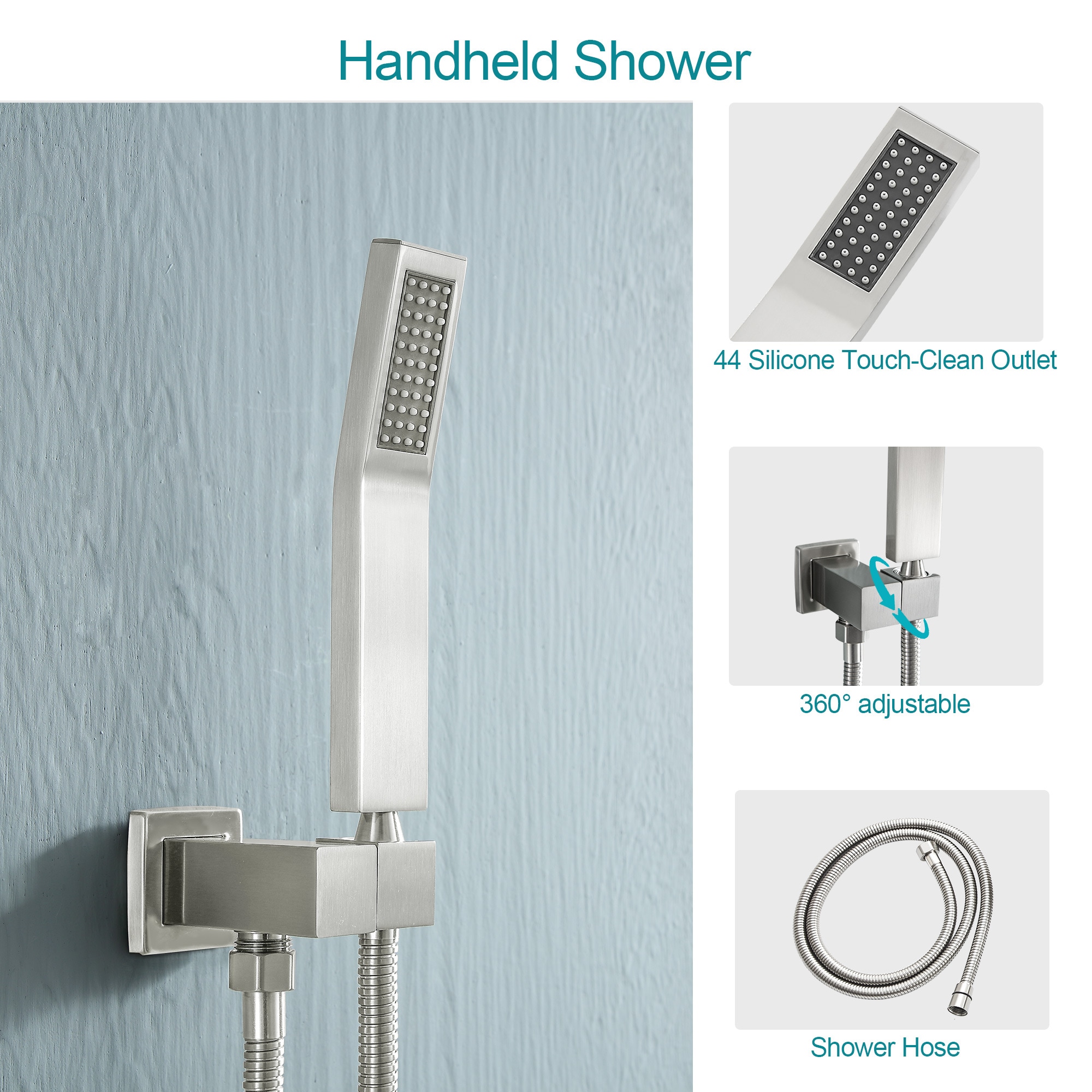 Clihome CL-020SS-SL Showerhead-Bar-Panels - View #3