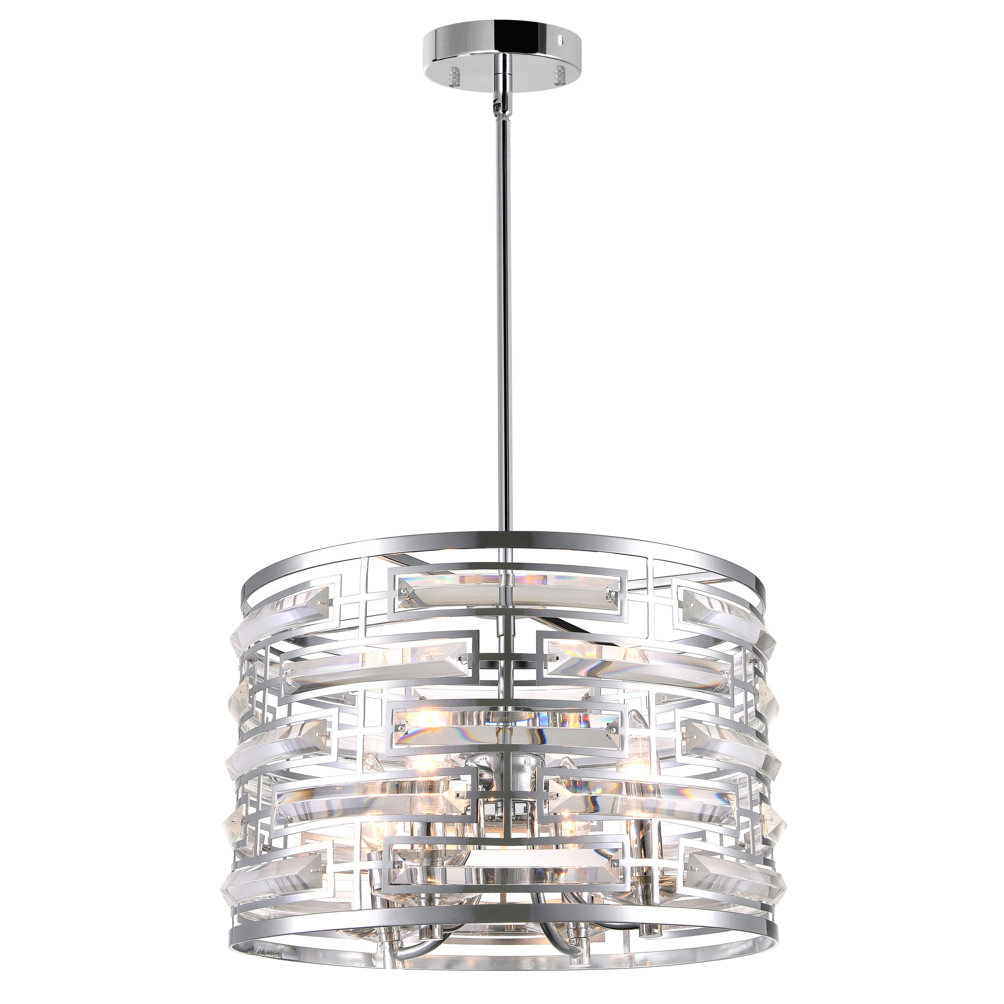 CWI Lighting 9975P15-4-601 Petia 4 -Light Chrome Transitional For Use in Bathrooms, Bedrooms, Dining Rooms, Foyers, Kitchens, Living Rooms Chandelier