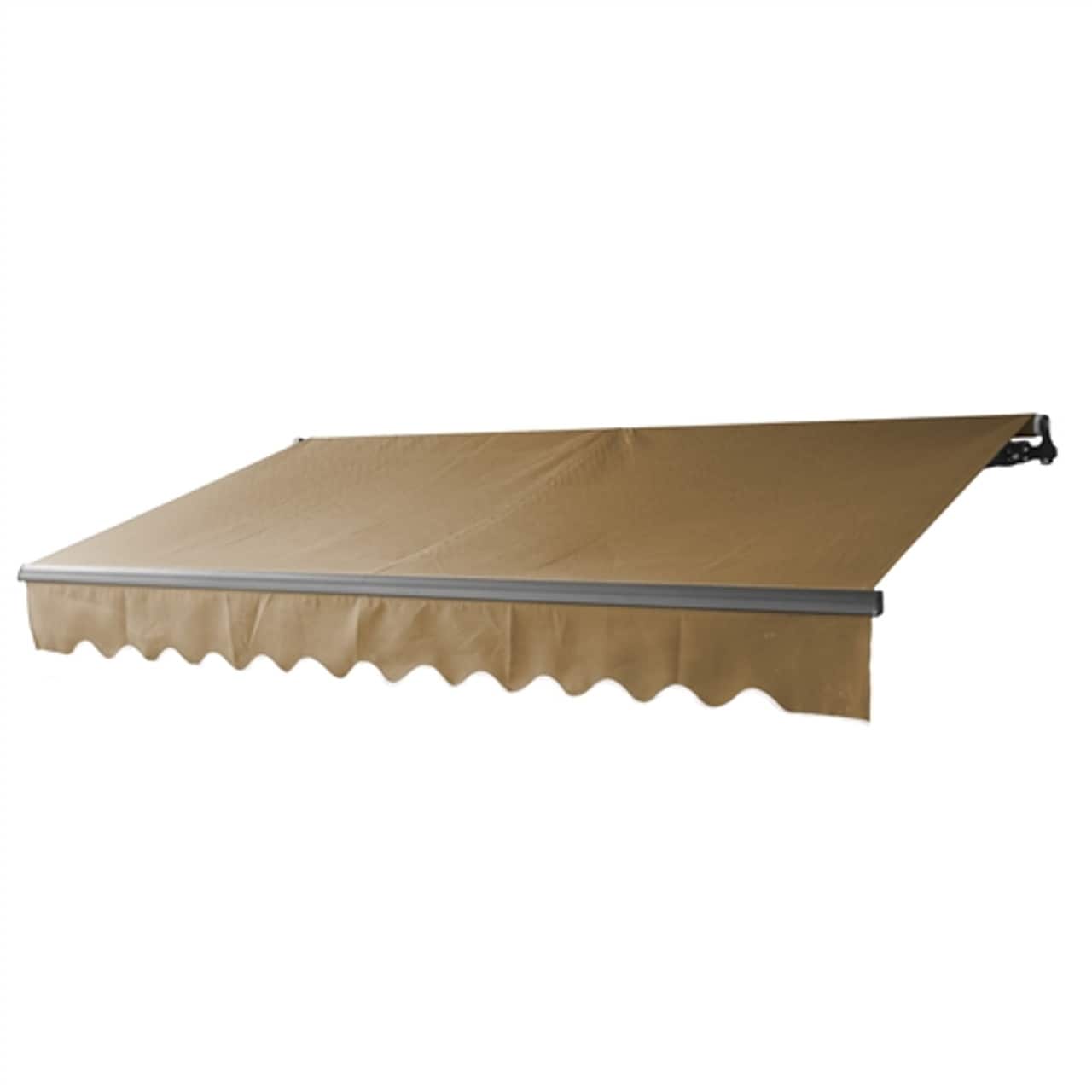 ALEKO ABM13X10SAND31-LO 156-Inches Wide x 120-Inches Projection x 10-Inches Height Metal Sand Solid Motorized Retractable Patio Awning