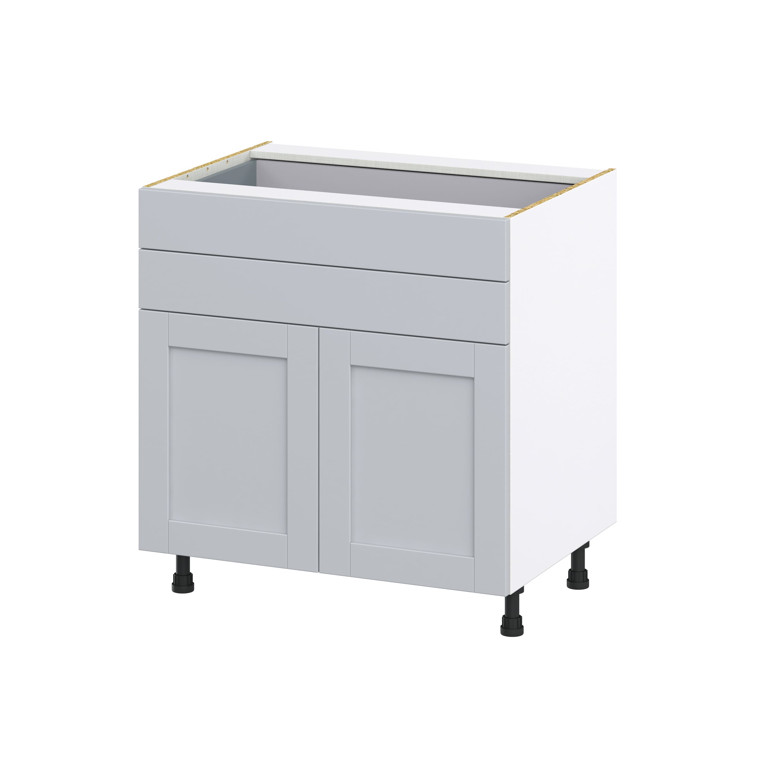 Hugo&Borg Charlesberg 12-in W x 34.5-in H x 24-in D Gray 4-Drawer Base Fully Assembled Cabinet (Recessed Panel Style)