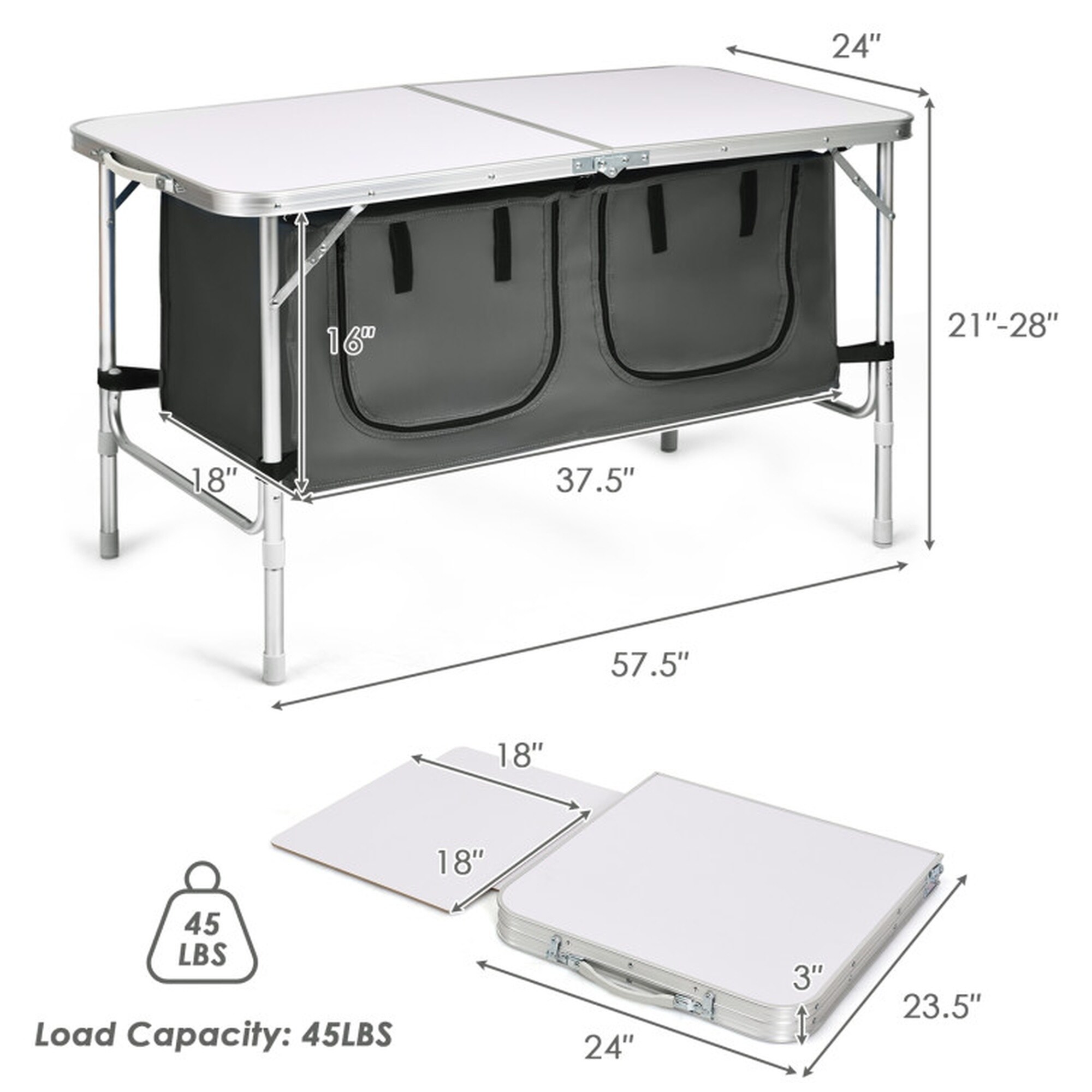 Boyel Living BL-HYA0775GR Folding-Tables - View #3