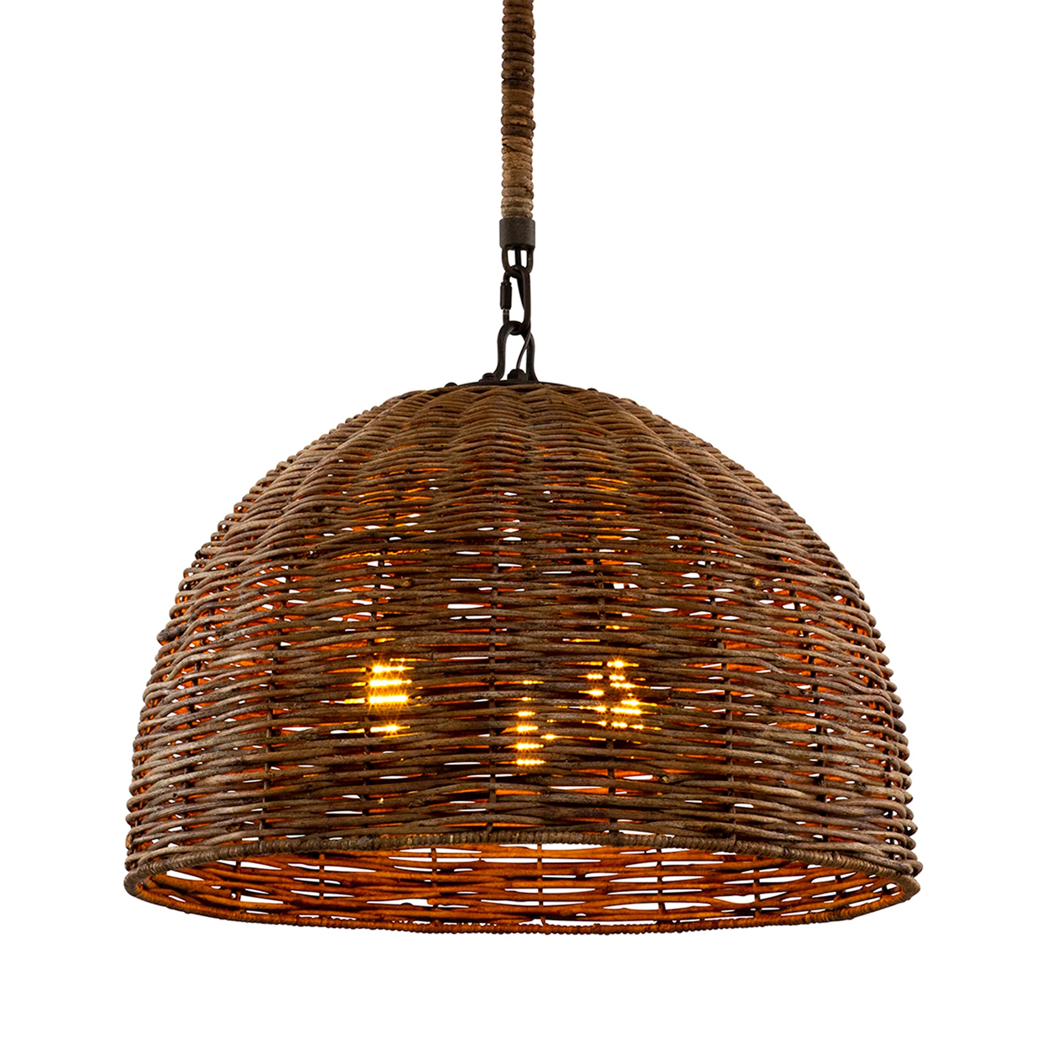 Troy Lighting F6903 Huxley 3-Light Tidepool Bronze Transitional Dome Hanging Pendant Light