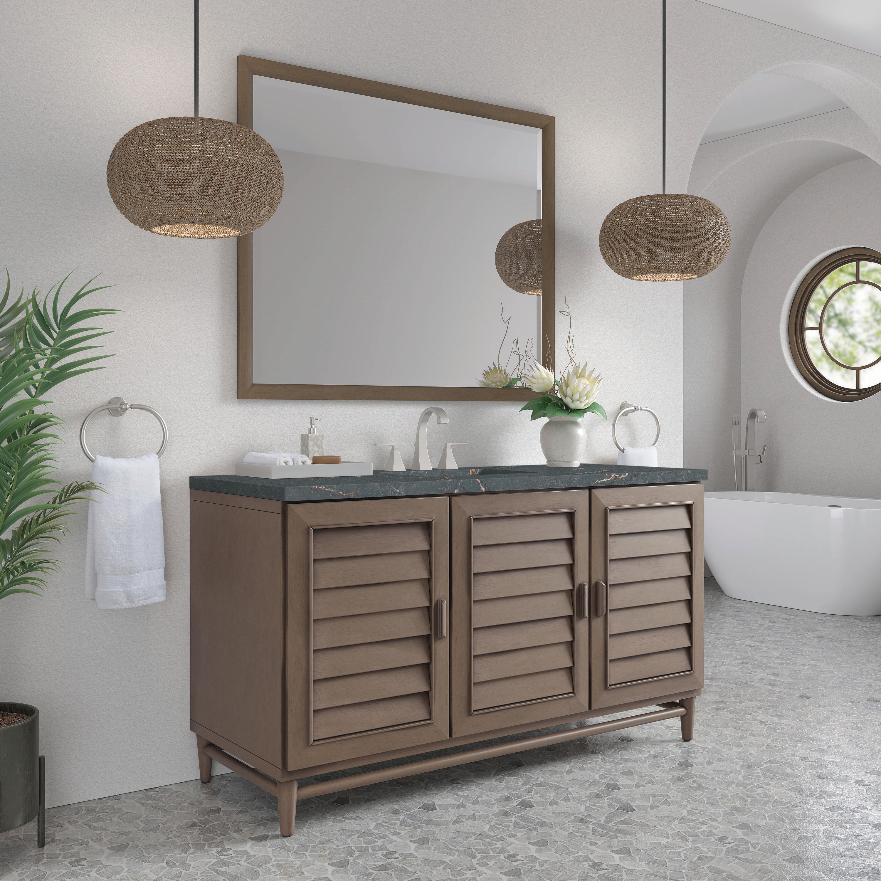 James Martin Vanities 620-V60S-WW-3PBL Bath-Vanity-Combo - View #3