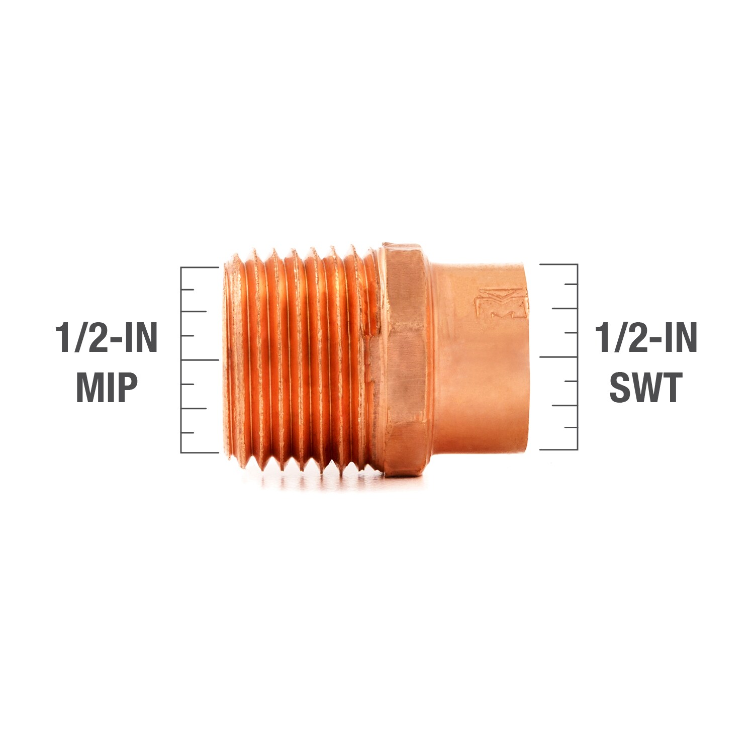 Streamline 1/2-in SWT x 1/2-in MIP Copper Male Adapter