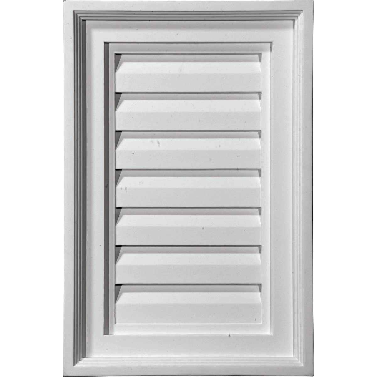 Ekena Millwork GVVE12X36F 10-Inches x 34-Inches White Rectangle Urethane Gable Louver Vent