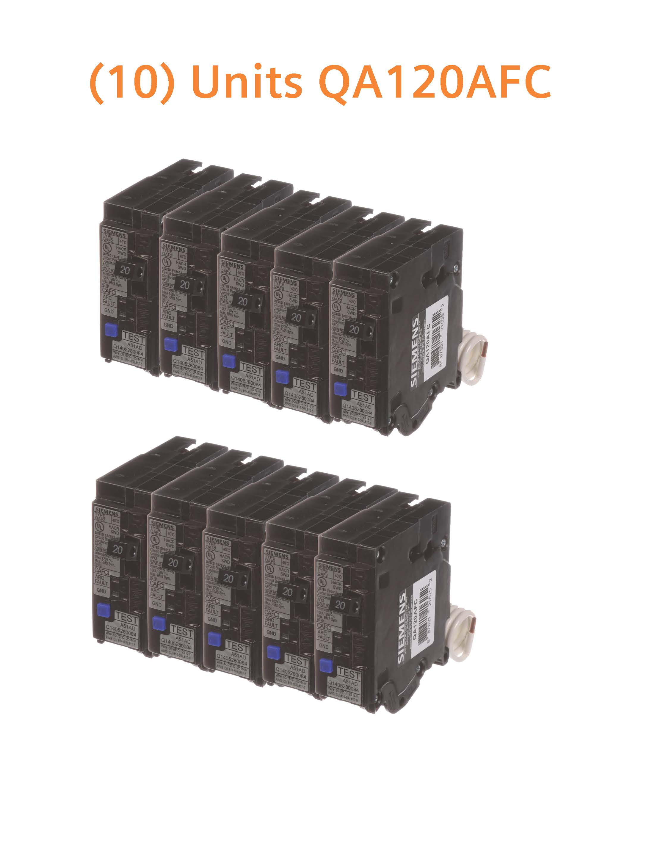 Siemens QAF 20-amp 1-Pole Combination Arc Fault Circuit Breaker BUNQAAFC2010 Sansujyuku sansujyuku.com