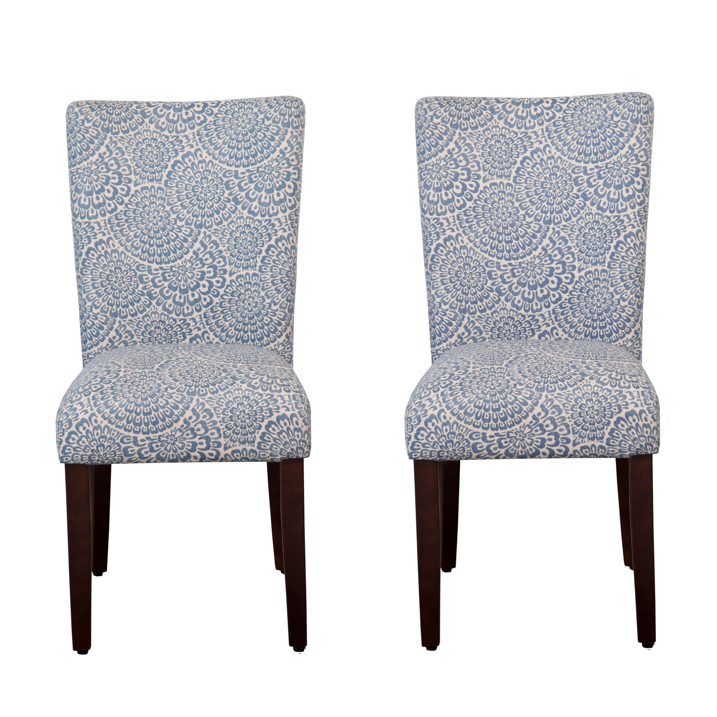 Benzara BM195011 Set of 2 Contemporary/Modern Upholstered Dining Side Chair (Wood Frame)