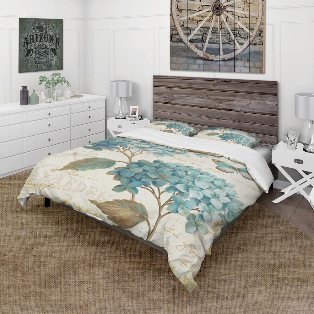 Designart BED30733-K 3 -Piece Blue King Duvet cover Set