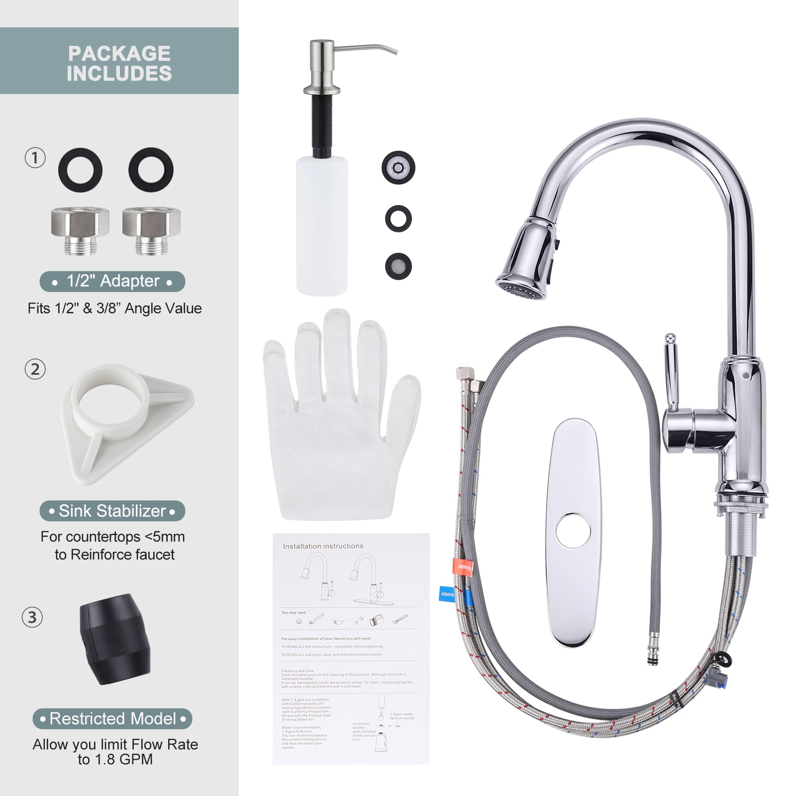 WOWOW 2310101C-S-LW Kitchen-Faucets - View #3