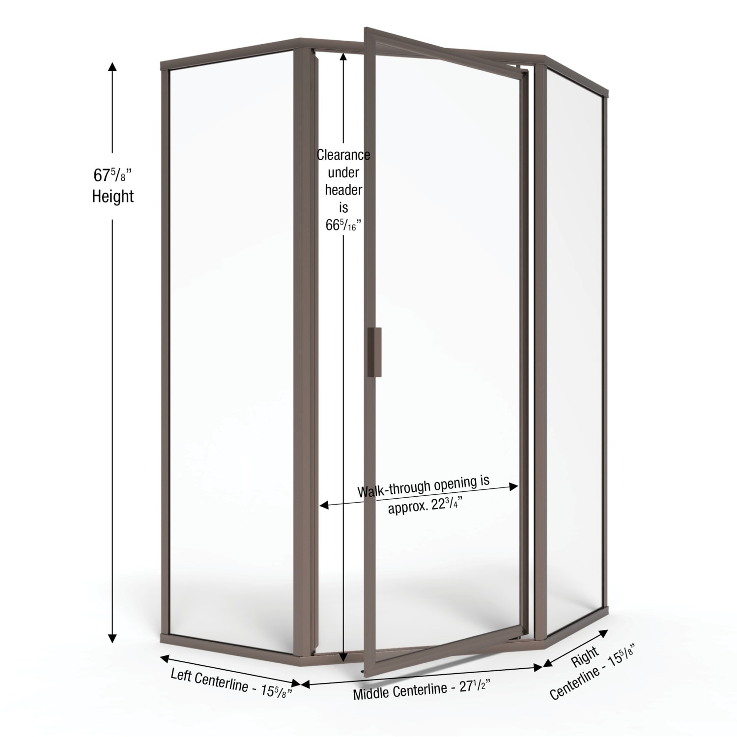 Basco DLXH60A1567OBOR Shower-Doors - View #2