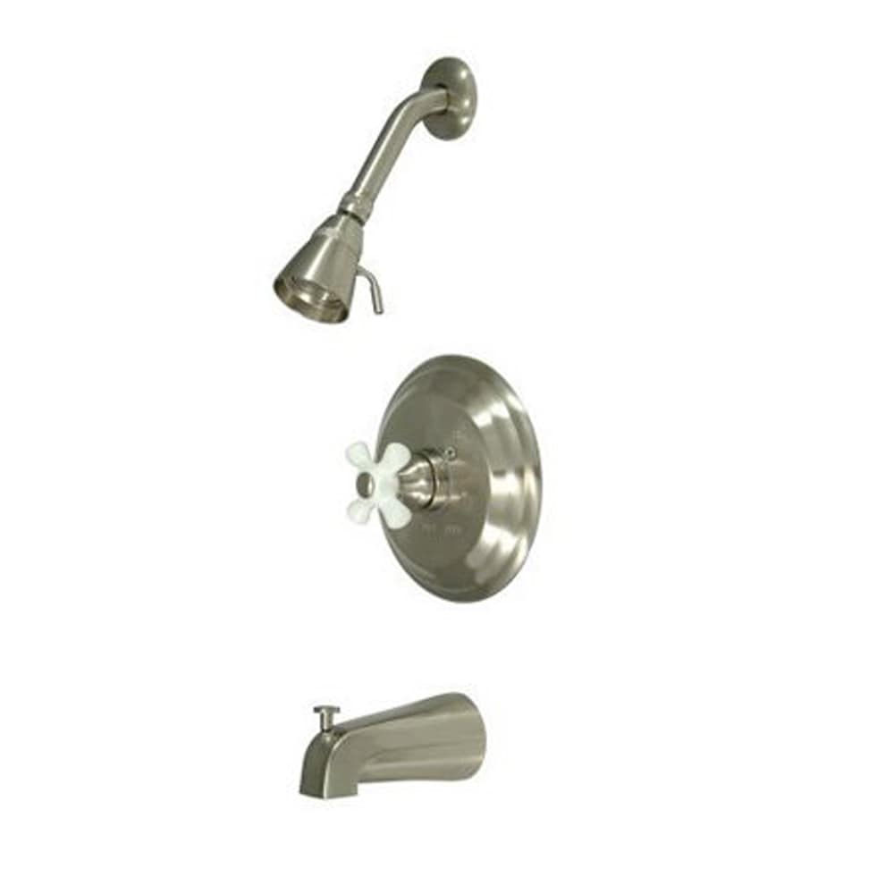 Traditional Satin Bathtub And Shower Faucet Combinations At